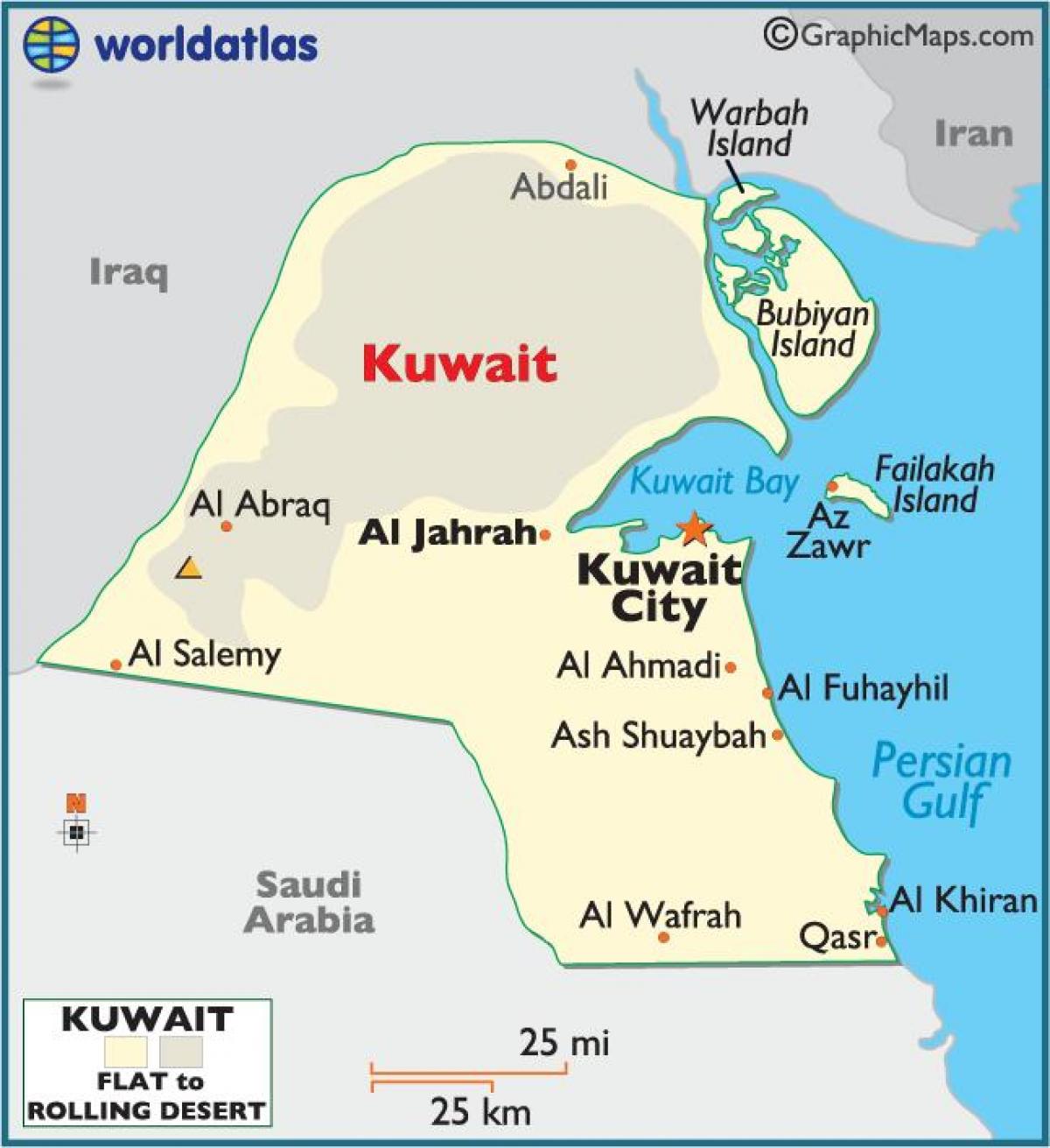 kuwait penuh dengan peta
